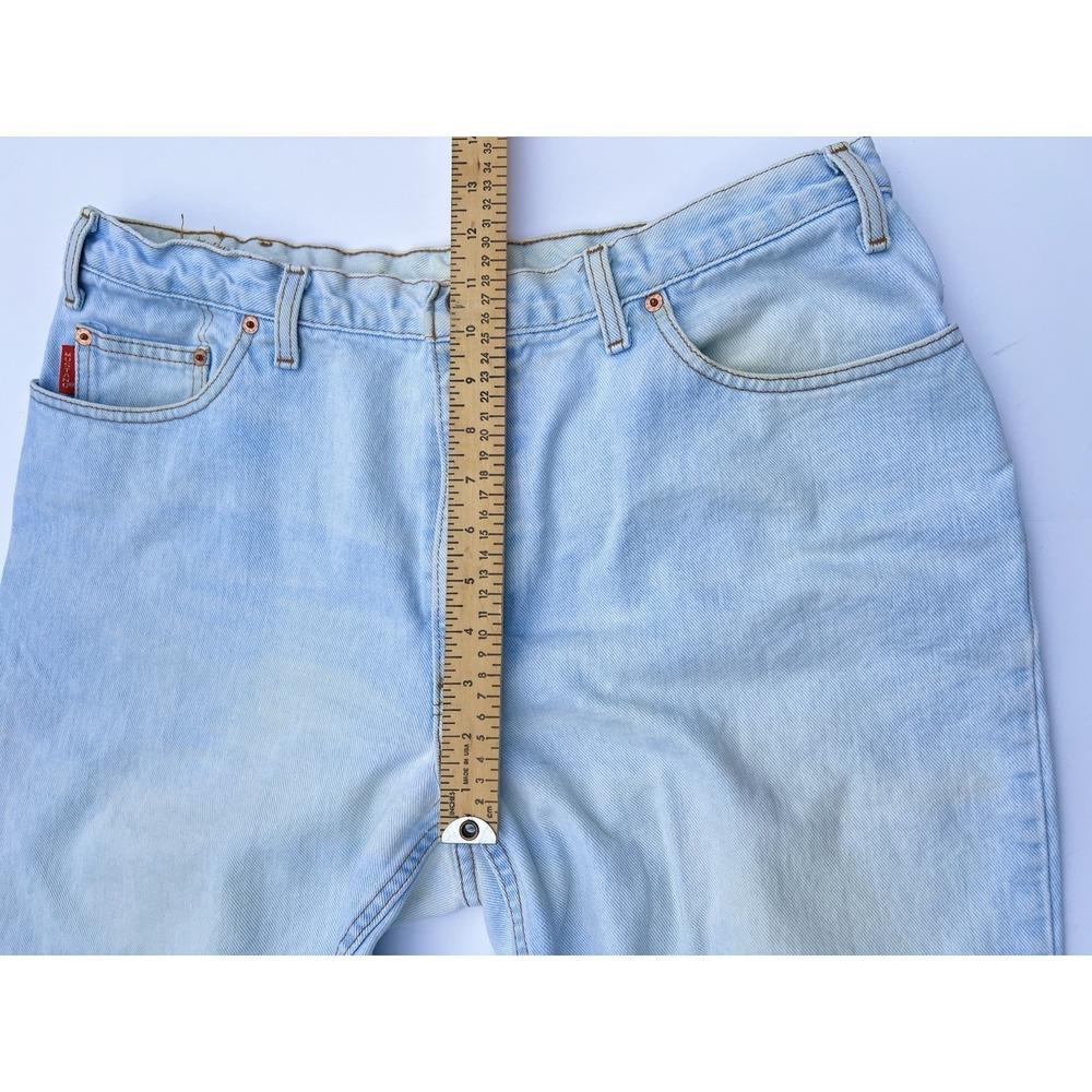 Vintage Mustang Jeans Mens 38x30 Relaxed Straight Leg Light Wash 90s Denim - Picture 8 of 13